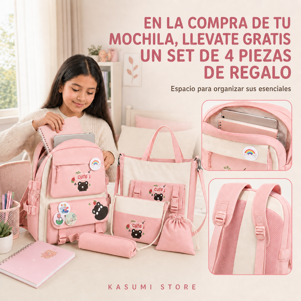 MOCHILA ESCOLAR PARA NIÑA