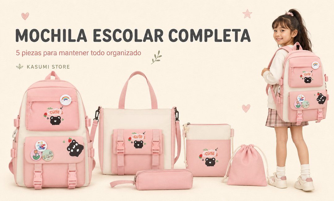 MOCHILA PARA NIÑA 5 EN 1