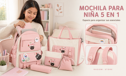 MOCHILA PARA NIÑA 5 EN 1