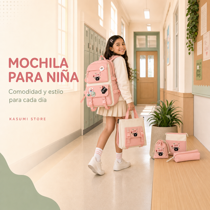 MOCHILA ESCOLAR PARA NIÑA