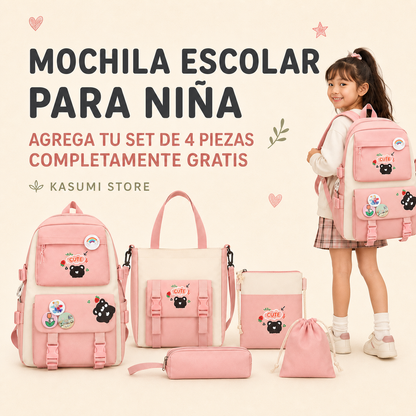 MOCHILA ESCOLAR PARA NIÑA