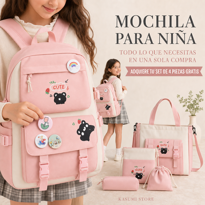 MOCHILA ESCOLAR PARA NIÑA