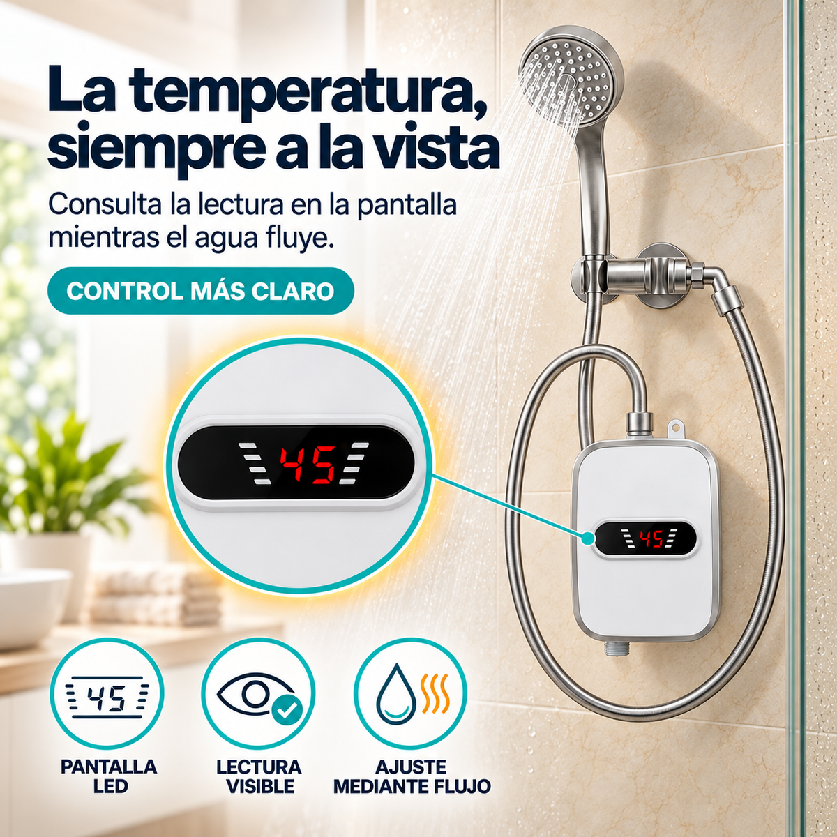 Calentador de Agua Eléctrico ThermoShower