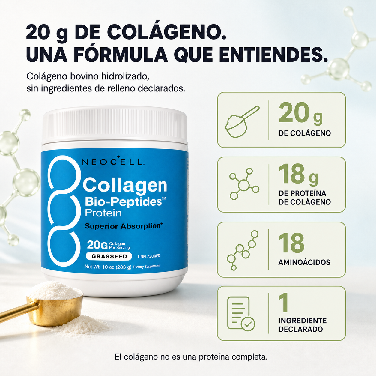 NeoCell Colágeno Bio-Péptidos en Polvo