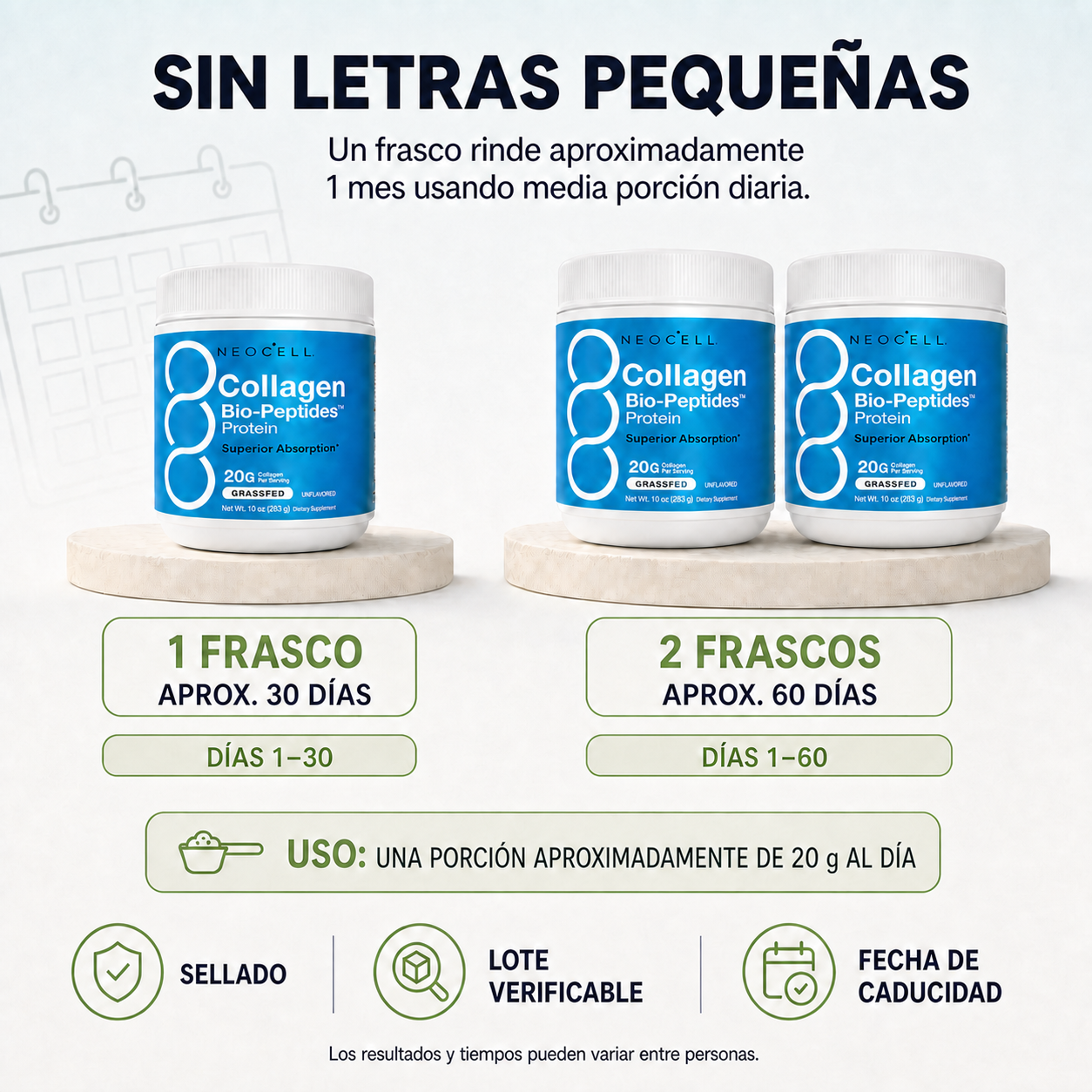 NeoCell Colágeno Bio-Péptidos en Polvo